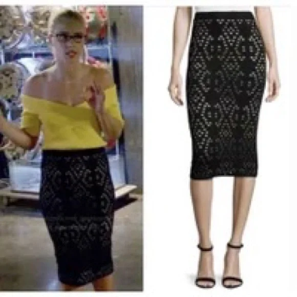 NWT Alice + Olivia Ani Pencil Skirt Multi Color Dead stock - Picture 9 of 9